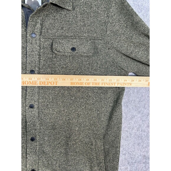 NEW Eddie Bauer Men’s Sweater Fleece Snap Shirt Jacket Green Size 2XL Outdoors - Picture 9 of 13
